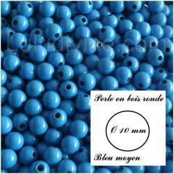 Perle en bois ronde Ø 10 mm