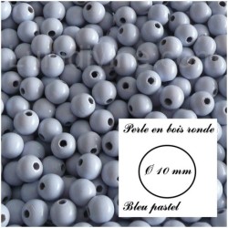 Perle en bois ronde Ø 10 mm