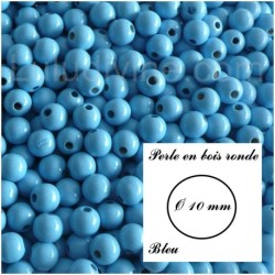 Perle en bois ronde Ø 10 mm