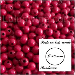 Perle en bois ronde Ø 10 mm