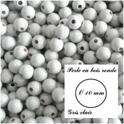 Perle en bois ronde Ø 10 mm