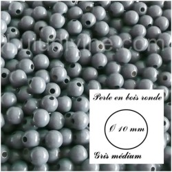 Perle en bois ronde Ø 10 mm
