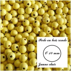 Perle en bois ronde Ø 10 mm