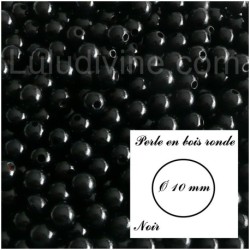 Perle en bois ronde Ø 10 mm