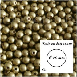 Perle en bois ronde Ø 10 mm