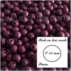 Perle en bois ronde Ø 10 mm