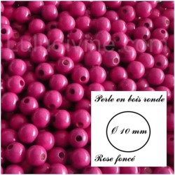 Perle en bois ronde Ø 10 mm