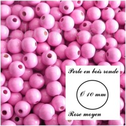 Perle en bois ronde Ø 10 mm