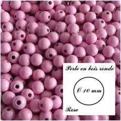 Perle en bois ronde Ø 10 mm
