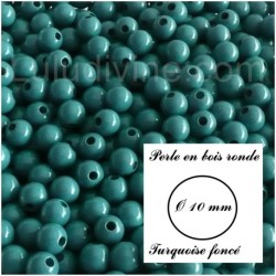 Perle en bois ronde Ø 10 mm