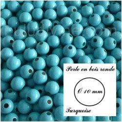 Perle en bois ronde Ø 10 mm