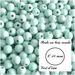 Perle en bois ronde Ø 10 mm