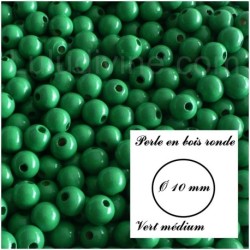 Perle en bois ronde Ø 10 mm