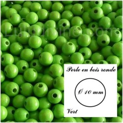 Perle en bois ronde Ø 10 mm
