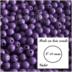 Perle en bois ronde Ø 10 mm