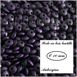 Perle en bois Lentille 10/5 mm 