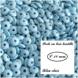 Perle en bois Lentille 10/5 mm 