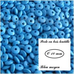 Perle en bois Lentille 10/5 mm 