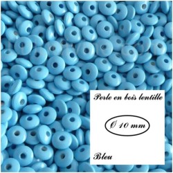 Perle en bois Lentille 10/5 mm 