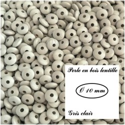 Perle en bois Lentille 10/5 mm 2