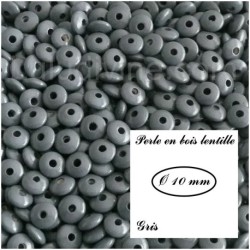Perle en bois Lentille 10/5 mm 