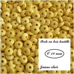 Perle en bois Lentille 10/5 mm 
