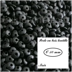 Perle en bois Lentille 10/5 mm 