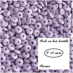 Perle en bois Lentille 10/5 mm 