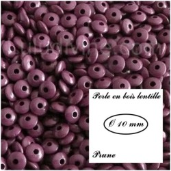 Perle en bois Lentille 10/5 mm 