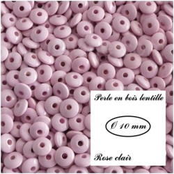 Perle en bois Lentille 10/5 mm 