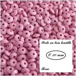 Perle en bois Lentille 10/5 mm 