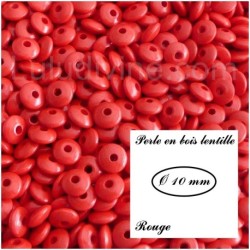 Perle en bois Lentille 10/5 mm 