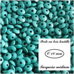 Perle en bois Lentille 10/5 mm 