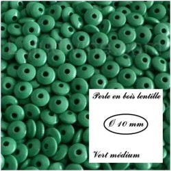 Perle en bois Lentille 10/5 mm 