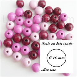 Perle en bois ronde Ø 10 mm