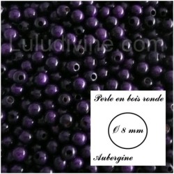 Perle en bois ronde Ø 8 mm