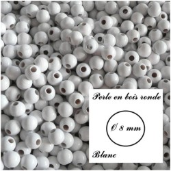 Perle en bois ronde Ø 8 mm
