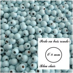 Perle en bois ronde Ø 8 mm