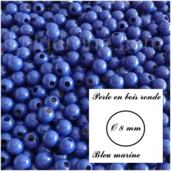 Perle en bois ronde Ø 8 mm