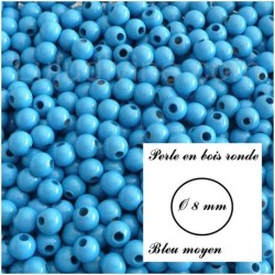 Perle en bois ronde Ø 8 mm