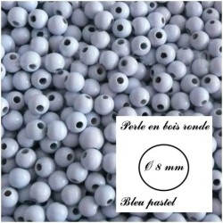 Perle en bois ronde Ø 8 mm