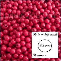 Perle en bois ronde Ø 8 mm