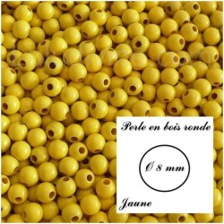 Perle en bois ronde Ø 8 mm
