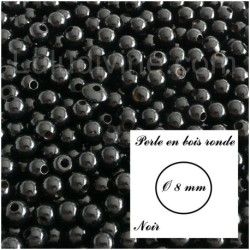 Perle en bois ronde Ø 8 mm