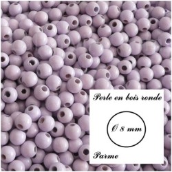 Perle en bois ronde Ø 8 mm