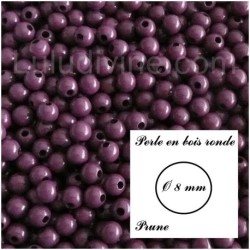 Perle en bois ronde Ø 8 mm