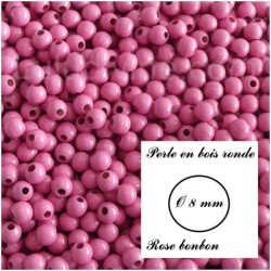 Perle en bois ronde Ø 8 mm