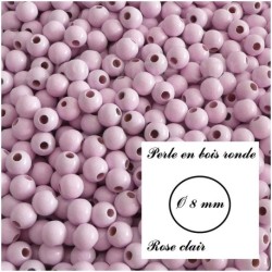 Perle en bois ronde Ø 8 mm