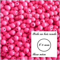 Perle en bois ronde Ø 8 mm