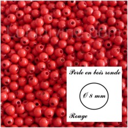 Perle en bois ronde Ø 8 mm